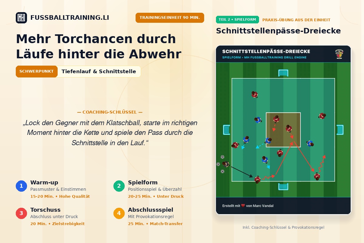 Mehr Torchancen durch Läufe hinter die Abwehr