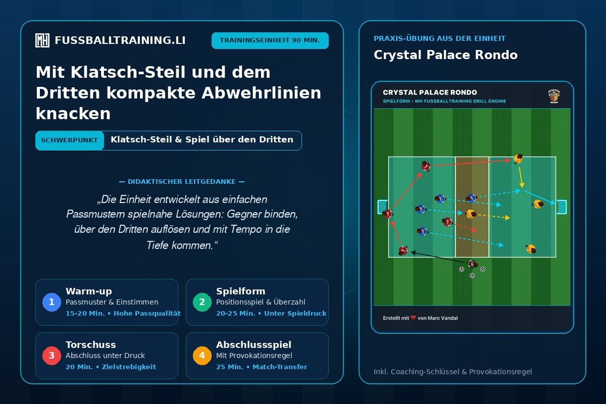 Mit Klatsch-Steil und dem Dritten kompakte Abwehrlinien knacken